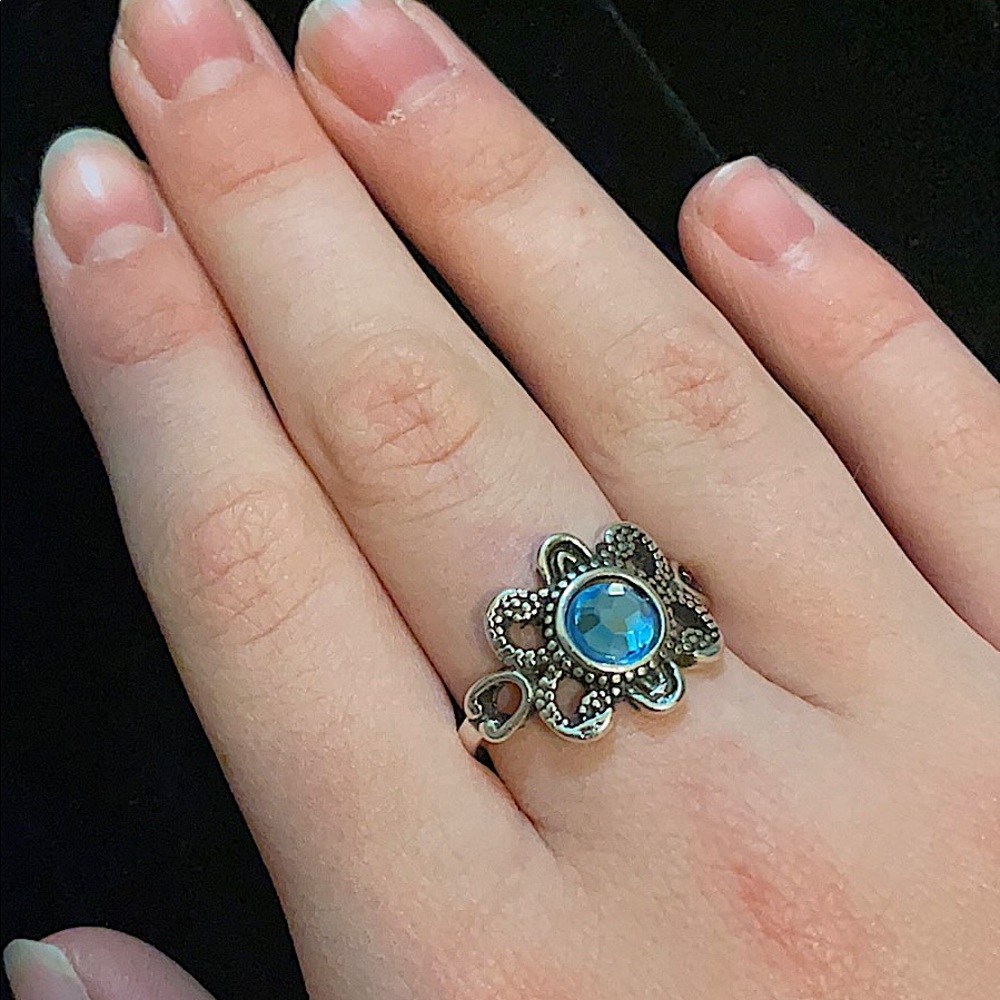 Light Blue and Silver Ring